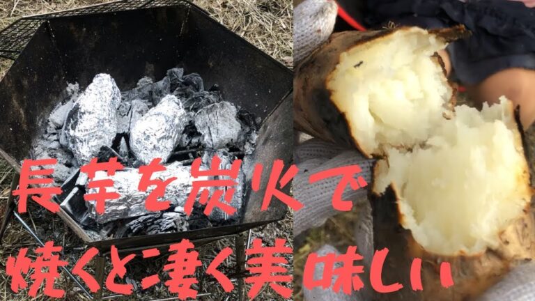 長芋を炭火で焼いてみました