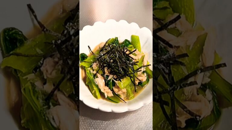 【1食36kcal】小松菜とツナのめんつゆ和え✨#冷凍野菜 #簡単 #時短 #副菜#レシピ #痩せる #ダイエット #健康 #美肌  #おうちごはん #shorts