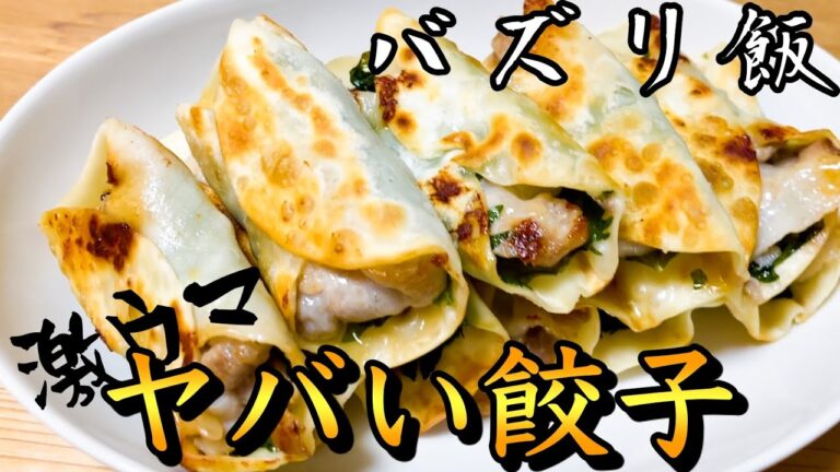 【超簡単】餃子の皮にしそと豚肉を挟んで焼くと最高に美味いだけの動画【Twitterで話題のバズり飯】