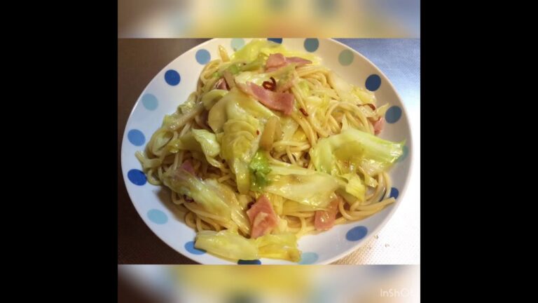 ベーコンとキャベツのペペロンチーノ