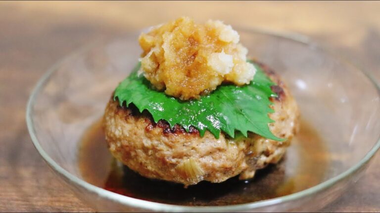 【麩がつなぎのジューシーハンバーグ】
