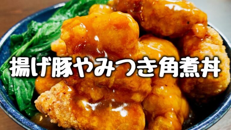 これマジで世界一バカ旨です。『サクサク揚げ豚のやみつき角煮丼』Crispy!! Fried Pork with super yummy warm sauce