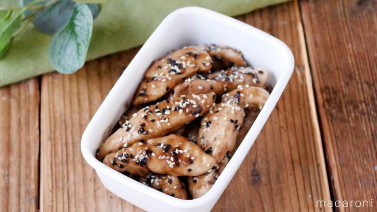 【ささみの甘辛ごまスティック】作り置きおかず！お弁当やおつまみにもぴったり♪｜macaroni（マカロニ）