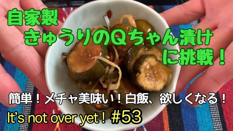 きゅうりのQちゃん風ポリポリきゅうり漬けに挑戦！たぬきッチン【アラ還暦バツイチ週末V log】