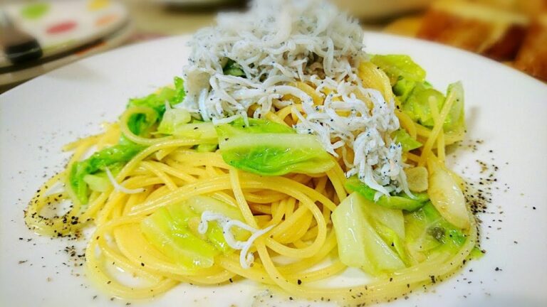 【【パスタ】超簡単　シラスと春キャベツのスパゲティー【イタリアン】元イタリアンシェフが作る