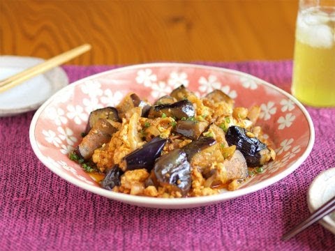 カレー風味のなす豚炒め