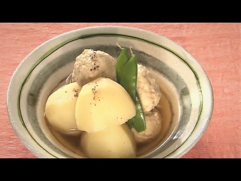 鶏つくねと新じゃがスープ煮