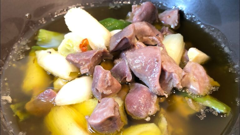 【料理】砂肝とネギのアヒージョ😋