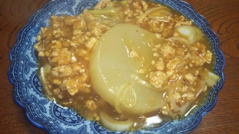 大根のそぼろ煮作りました(豆板醤風味)