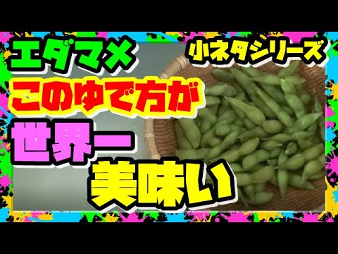 【エダマメの茹で方】丹波の黒豆農家に教わった世界で一番おいしい「枝豆の茹で方」　オススメです。