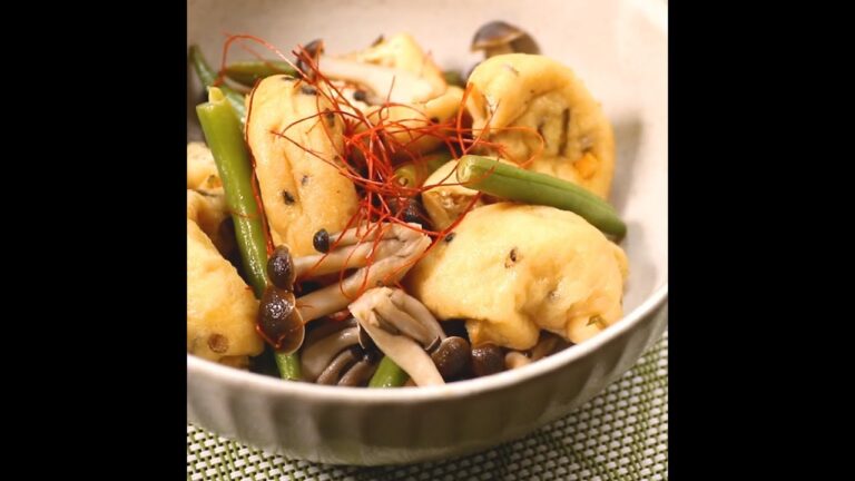 煎り酒でさっぱり美味しいがんもといんげんの煮物 ｜ moguna[モグナ]