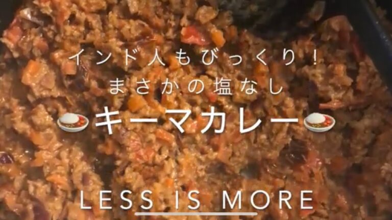 インド人っもびっくりキーマカレー　ー塩なしー