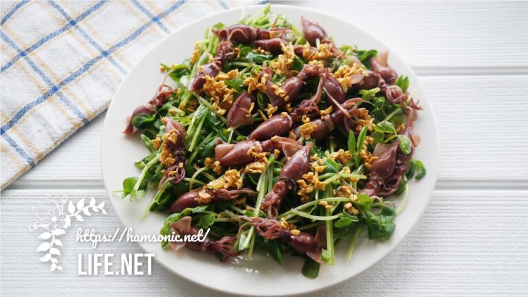 【志麻さんのホタルイカと豆苗のガーリックオイルの作り方】簡単！にんにくオイルがけの絶品レシピ