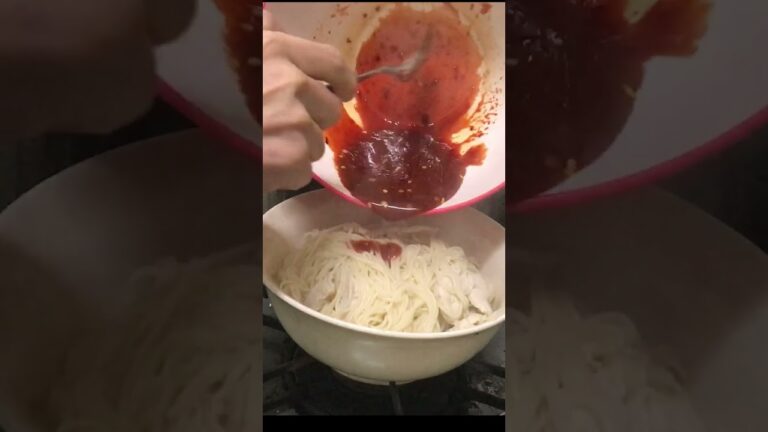 俺の夜食「ビビン麺」そうめんで作った。　#shorts