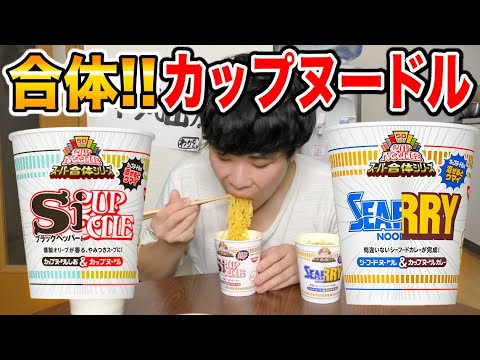 【合体!!】しおしょうゆ、シーフードカレーヌードルを爆食してやるぜぇ！！！