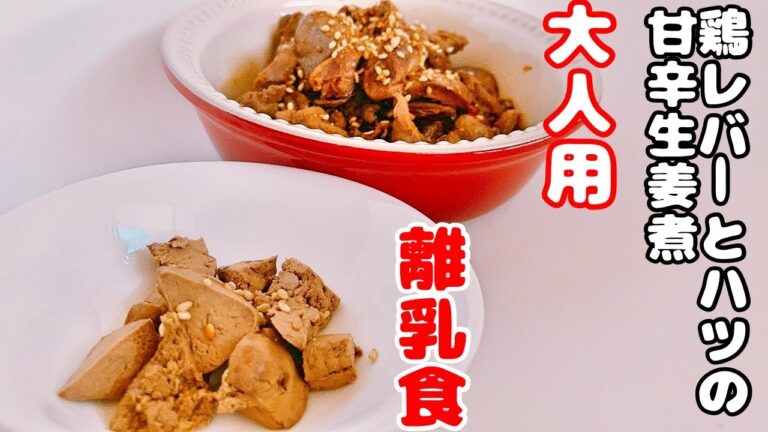 【 トリ｜10分 】鶏レバーとハツの甘辛生姜煮の作り方！お酒のおつまみにも離乳食にもなる！一度食べたらハマること間違いなし！離乳食後期［2020/06/22］
