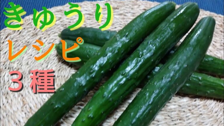 【きゅうり レシピ】暑い日にオススメの簡単きゅうり料理３種