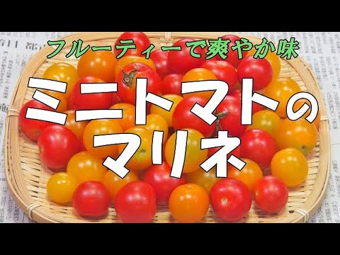 【超簡単】ミニトマトのマリネ『爽やかな甘酸っぱさがたまらない　料理のトッピングに最適！！』