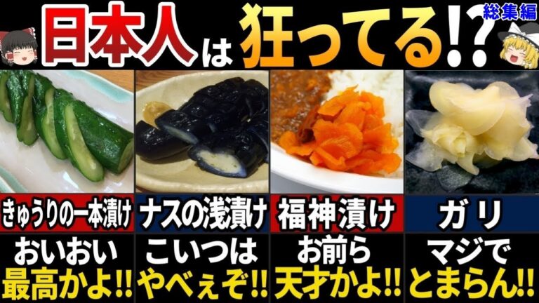 【ゆっくり解説】海外が衝撃！美味しすぎた日本の漬物8選【総集編】