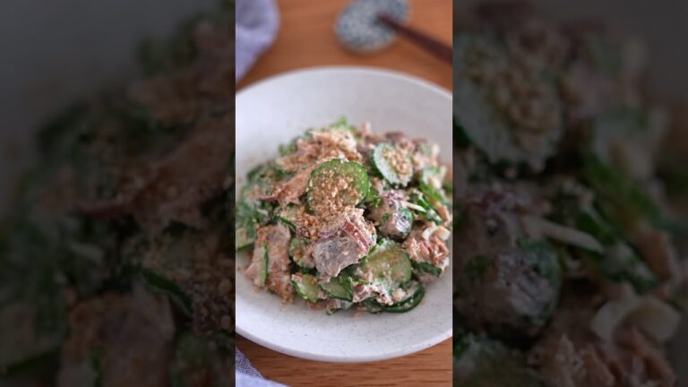 香りが美味しい、マヨサラダ。（鯖缶の薬味マヨサラダ）#shorts