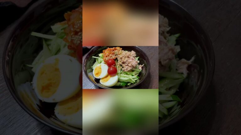 【1分クッキング】そうめんアレンジ韓国風冷麺 ビビン麺 shorts