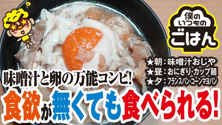 味噌汁おじや 他【今日の1日のご飯vol178】
