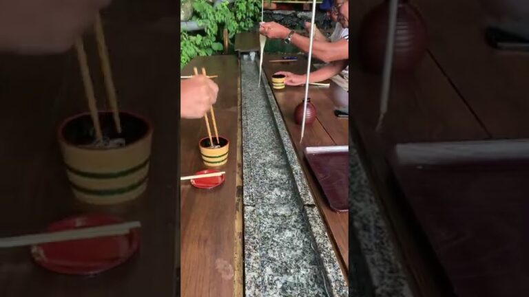 「吾妻庵」の流しそうめんが速過ぎる！　(≧∀≦)