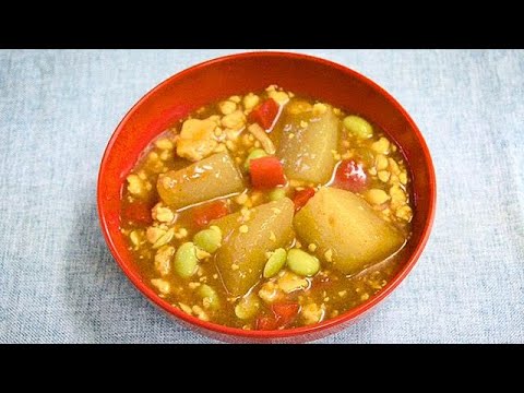 西川和尚のらくらく精進料理　トウガンのカレーあんかけ