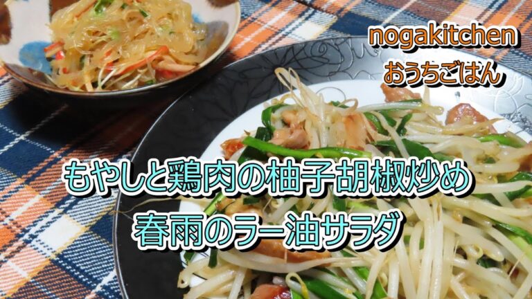 【鶏肉レシピ】もやしと鶏肉の柚子胡椒炒め【人気料理】