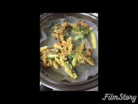 ジャガイモとアスパラのかき揚げ