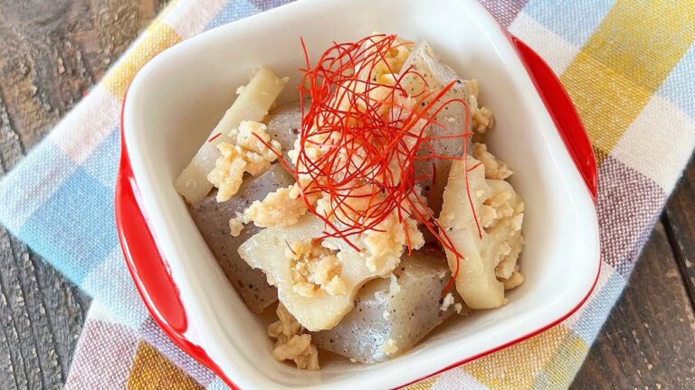 こんにゃくとれんこんのそぼろ煮