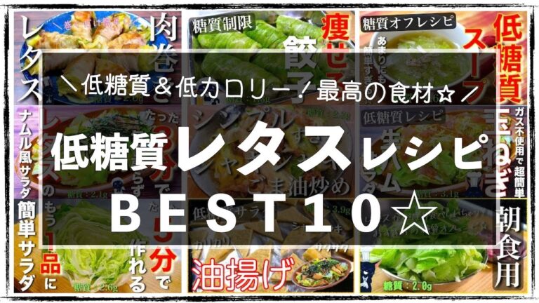【低糖質で低カロリー！】優秀すぎる食材☆「レタスレシピＢＥＳＴ１０」【糖質オフレシピ集】
