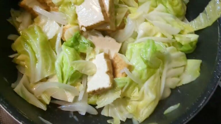 ＠本日のお品書き､厚揚げとキャベツのオイスターソース炒め#cooking #japanesefoods #japan #junkuwachannel