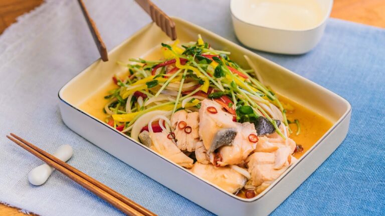 鮭とたっぷり野菜のレンジ南蛮漬け