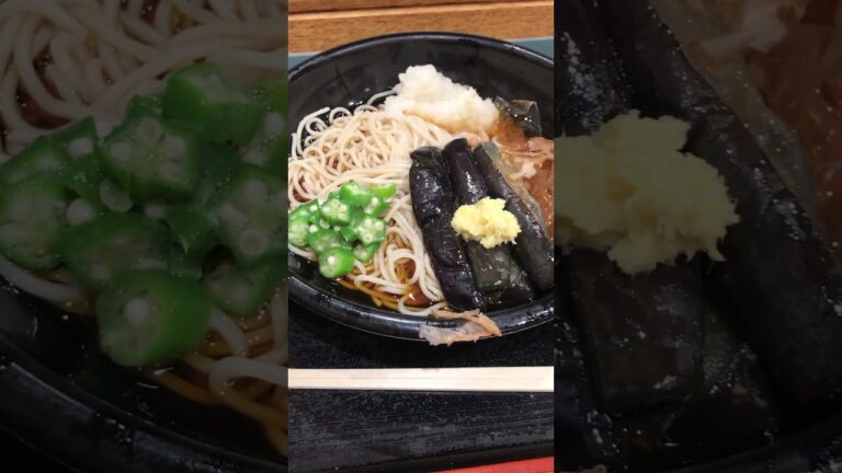 #揚げ茄子おろし　#そば　#japan #soba
