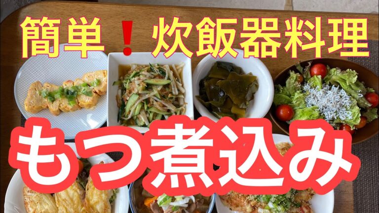 炊飯器で簡単！もつ煮込み