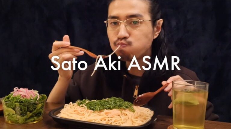 たらこパスタを食べる。【ASMRモッパン | 咀嚼音 | 食べる音】