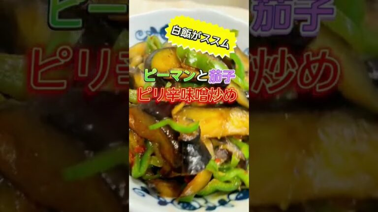 白飯が止まらない！『ナスとピーマンでピリ辛味噌炒め』の作り方