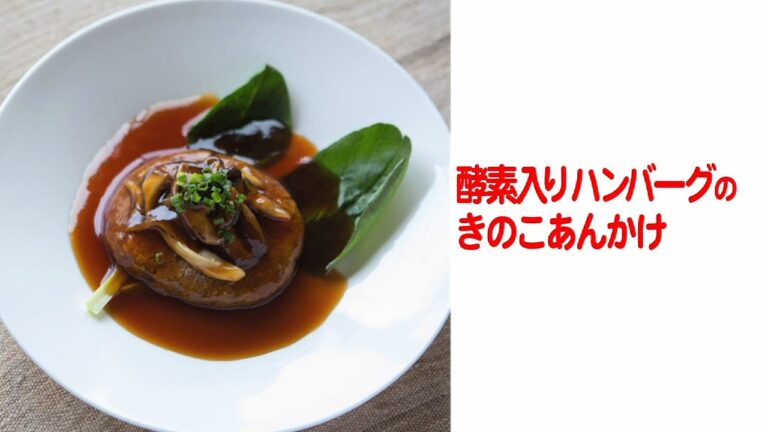 QOLTV酵素入りハンバーグのきのこあんかけ