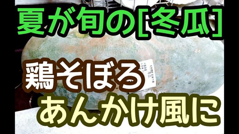 夏が旬の「冬瓜」鶏そぼろあんかけ風【ラララ英語講座】#169　レシピはこの下に