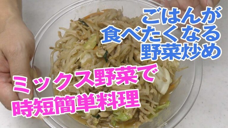 【野菜炒め】カット野菜で時短料理！オイスターソース炒め！