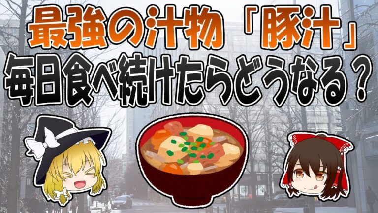 実は最強の汁物！？豚汁を毎日食べ続けたどうなる？【ゆっくり解説】