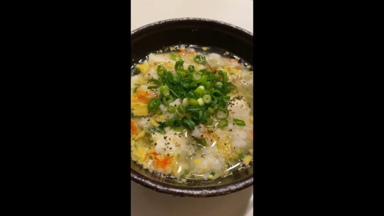 本気で痩せたきゃこれ食っとけ【カニ玉豆腐スープ】#Shorts