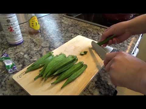 超初心者的週末料理！今回はオクラのおかか和え。