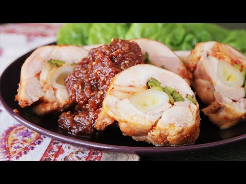 【レンジで簡単】韓国風甘辛ロールチキン