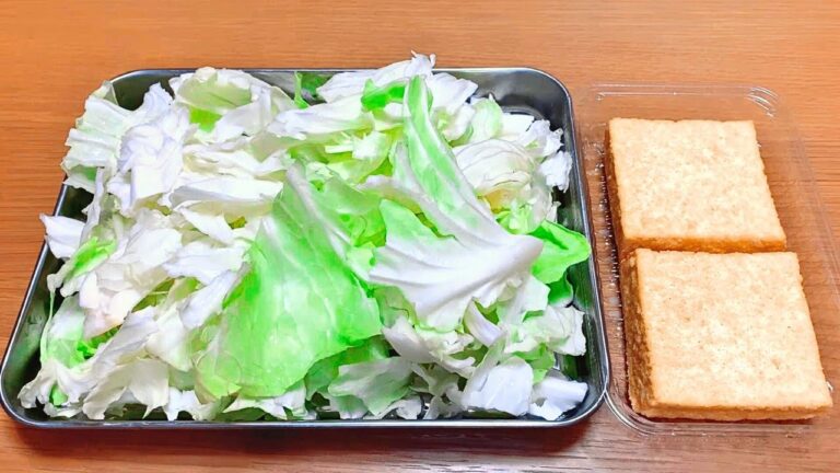 【キャベツと厚揚げ】超簡単レシピ/キャベツと厚揚げがあれば、10分で完成！桜エビ入り味付け通常版/驚くほど美味しい！Cabbage and Thick Fried Tofu卷心菜炒豆腐/手撕包菜炒豆腐