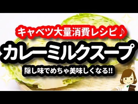 【超簡単!!キャベツ大量消費♪】隠し味でめちゃ美味しくなる『カレーミルクスープ』Curry milk soup