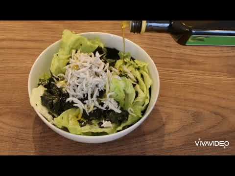 レタスとしらす・のりの簡単サラダ♪