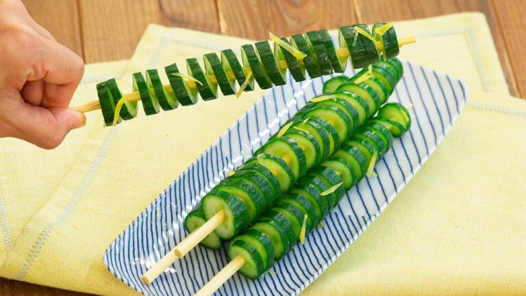 さっぱりレモン風味！トルネードきゅうりの一本漬け