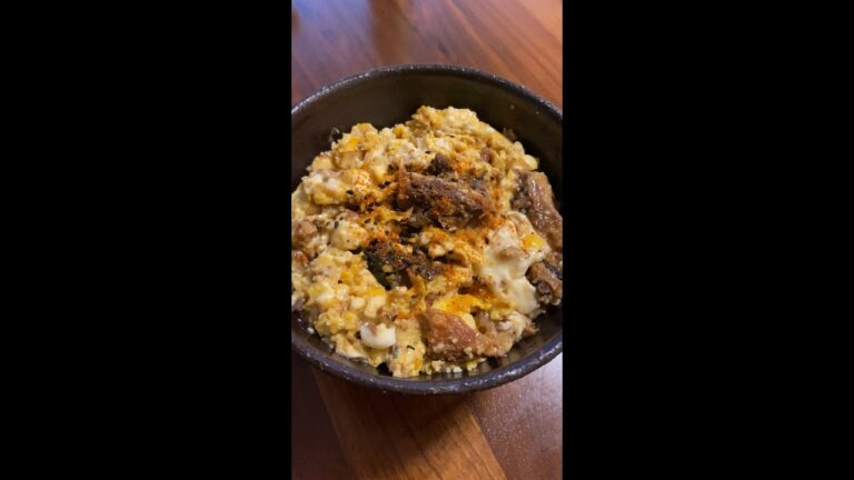 本気で痩せたきゃこれ食っとけ【サバみそ卵豆腐丼】#Shorts